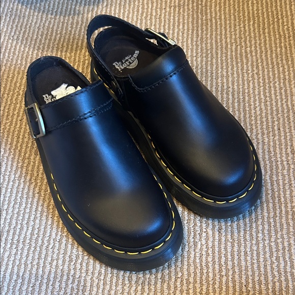NEW Dr. Martens laketen atlas sling back Black mule clogs size 6 - Picture 3 of 11